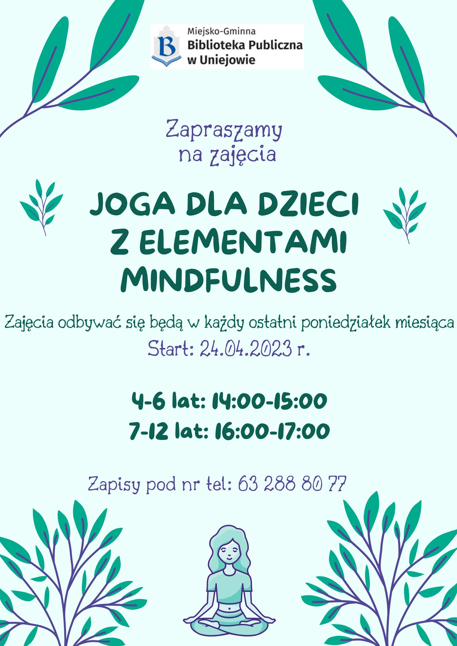 Joga dla dzieci z elementami Mindfulness Uniejów